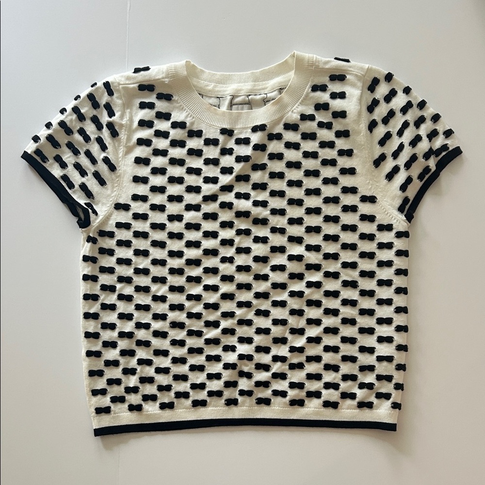 Maeve Stylish Black and White Women’s Top